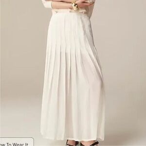 J crew Collection maxi skirt in lightweight chiffon, size 4 ivory